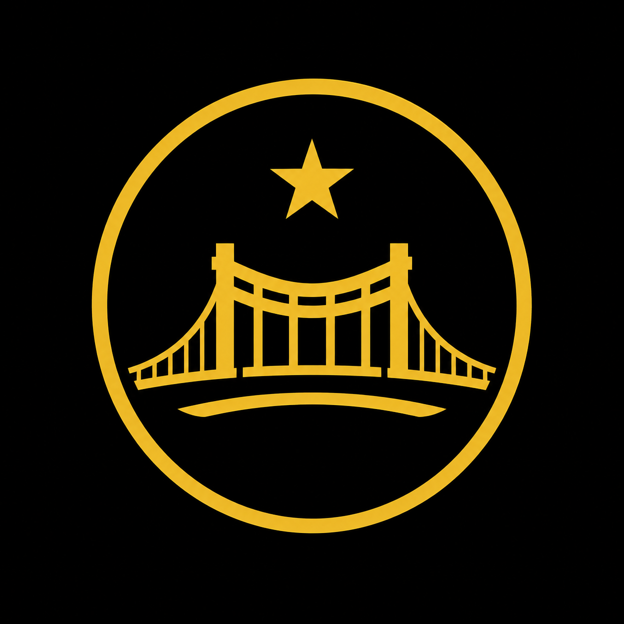 Black & Gold Republic bridge crest