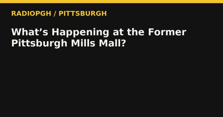 What’s Happening at the Former Pittsburgh Mills Mall? — RadioPGH editorial title art